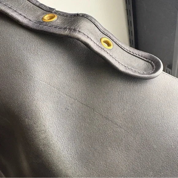 Coach 1970’s Black Leather Duffle Feed Sack Made in New York City - Picture 12 of 16